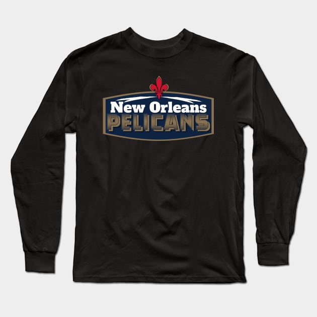 New Orleans Pelicans Basketball Long Sleeve T-Shirt by AlGenius